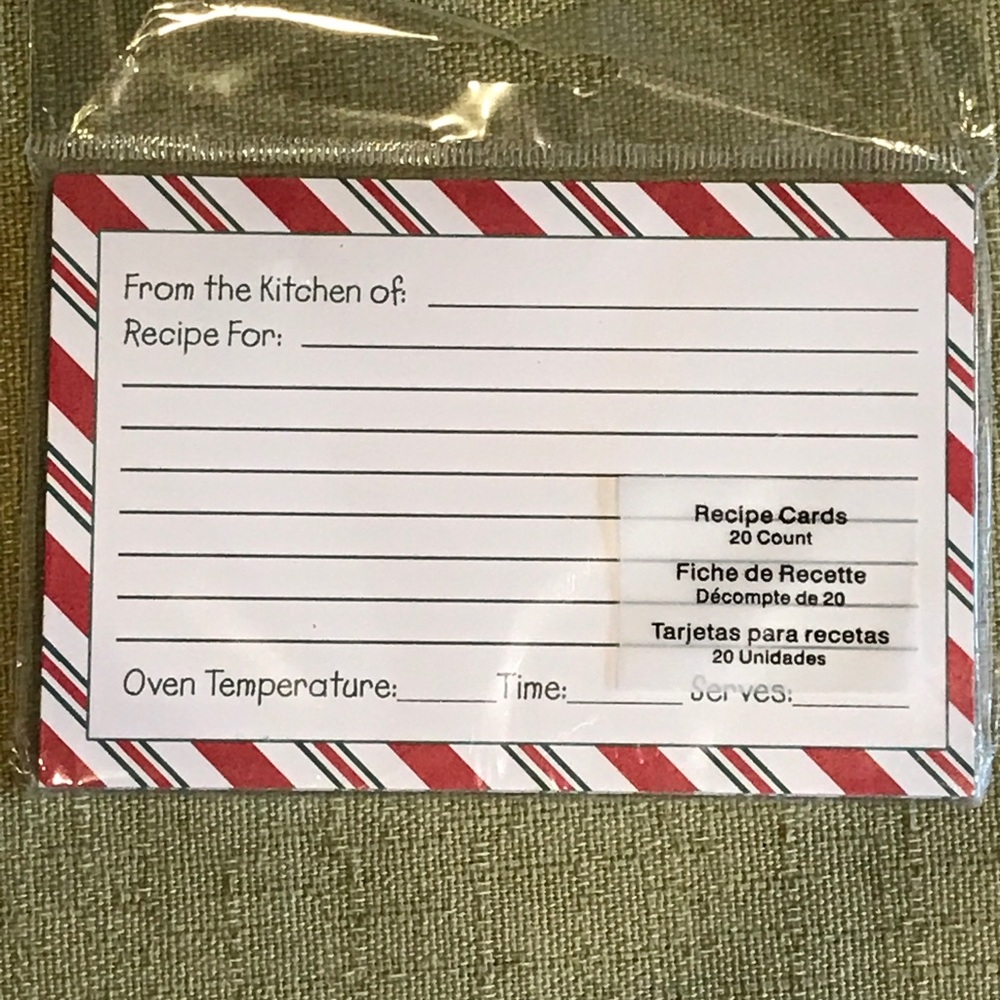Holiday recipe cards